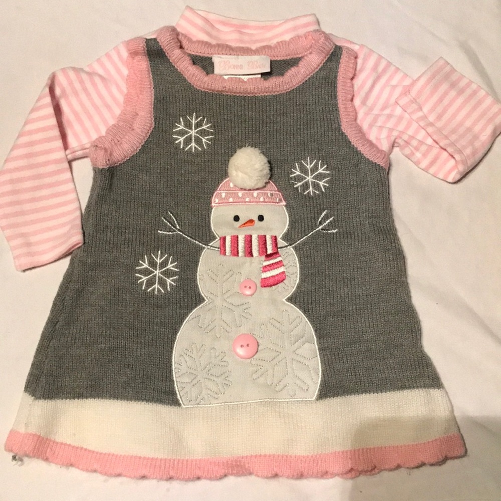 Bonnie Baby knit sweater dress 2pc 12 months